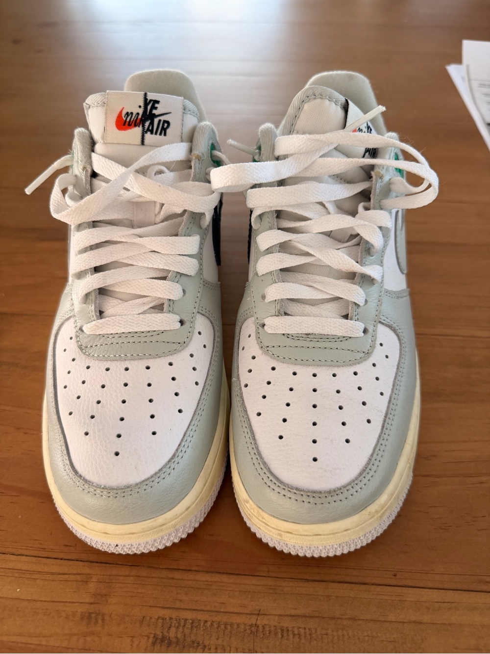 Nike Air Low-Top Sneakers in White and Light Gray